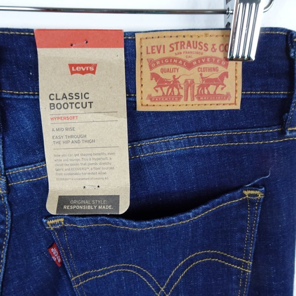 Levi's Classic Bootcut Jeans Women's Size 6 Blue Denim Stretch 28x32 - Picture 5 of 10